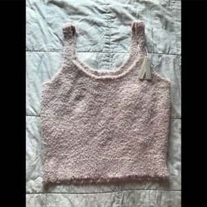 NWT, Kim Kardashian Cozy Knit tank top in dusk.